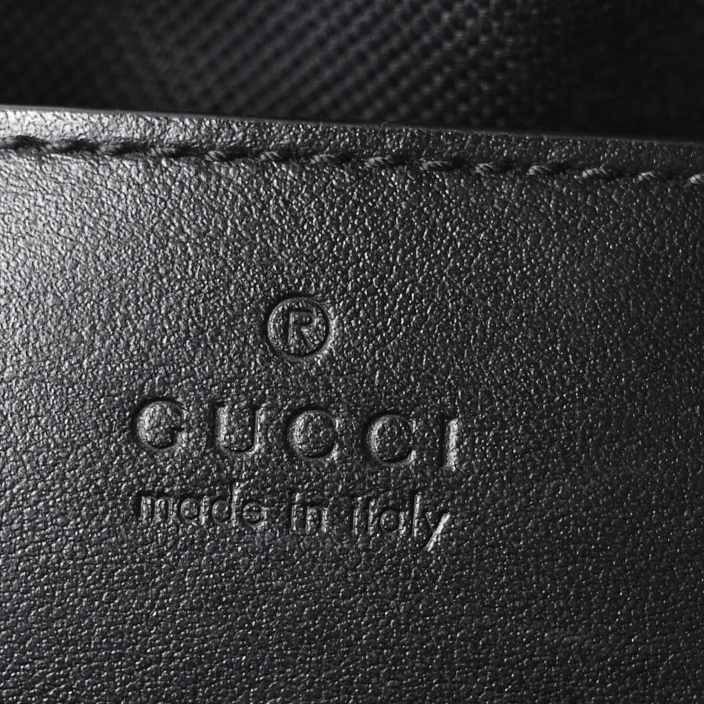 Gucci Calfskin Matelasse Monochrome Small GG Marmont Chain Shoulder Bag Black