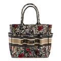 Christian Dior Canvas Embroidered Mille Fleurs Catherine Tote Multicolor