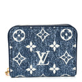 Louis Vuitton Denim Monogram Jacquard Zippy Coin Purse Bleu