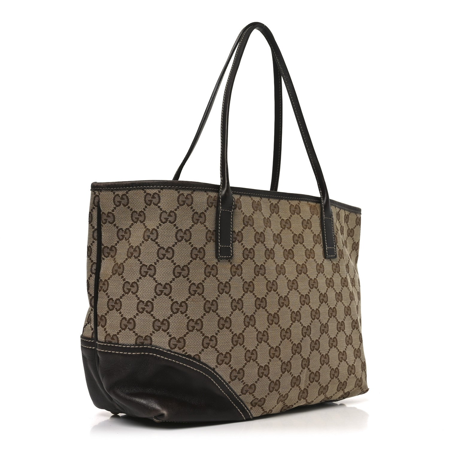 Gucci Monogram Medium New Britt Tote Brown