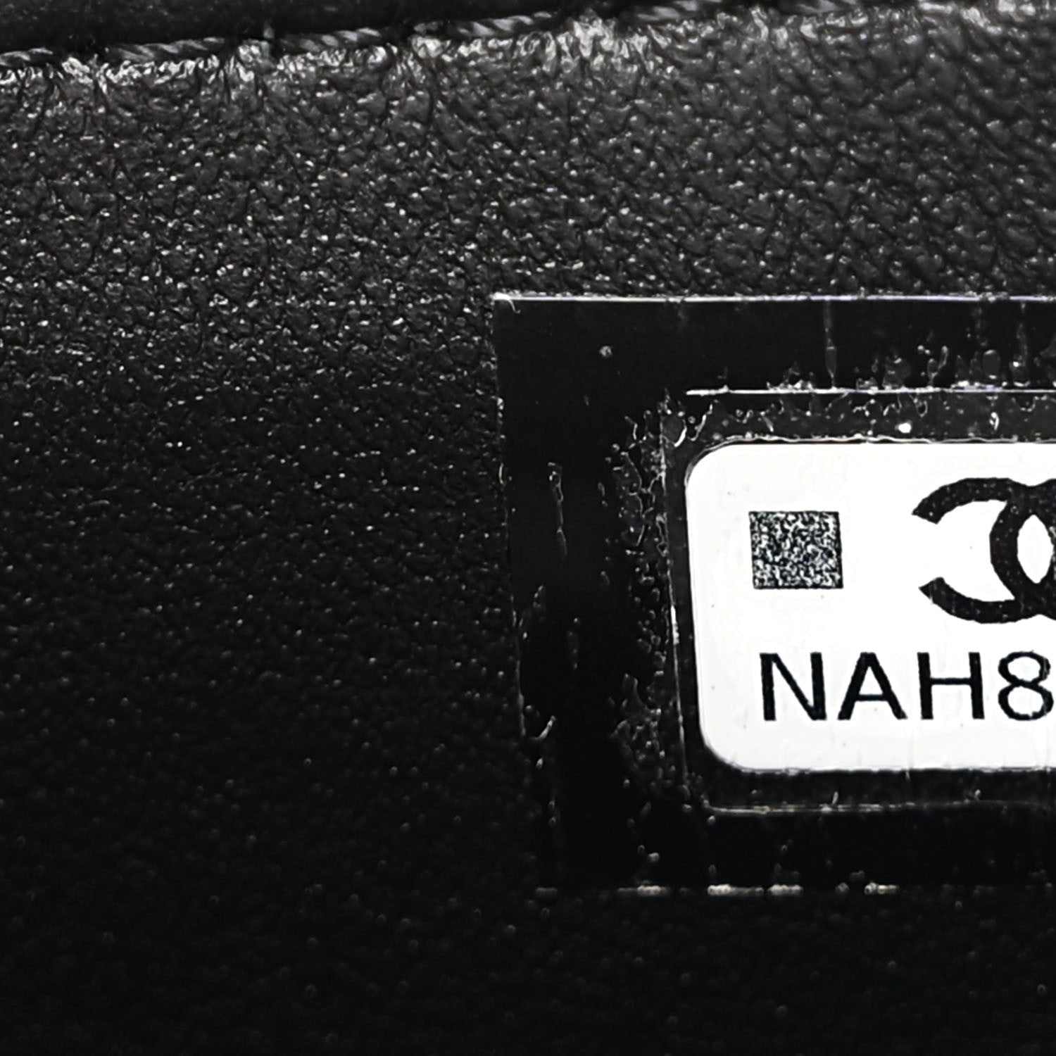 Chanel Patent Calfskin Quilted Chain Hoop Bag Black