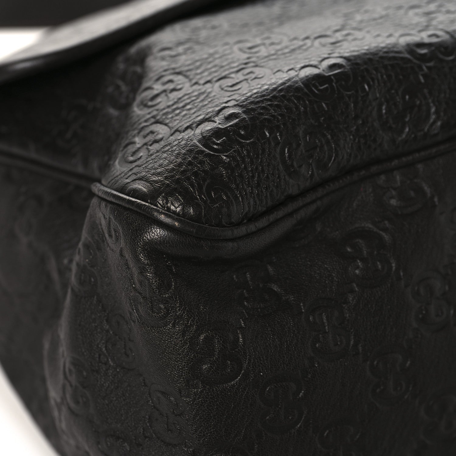 Gucci Guccissima Medium Flap Messenger Bag Chocolate