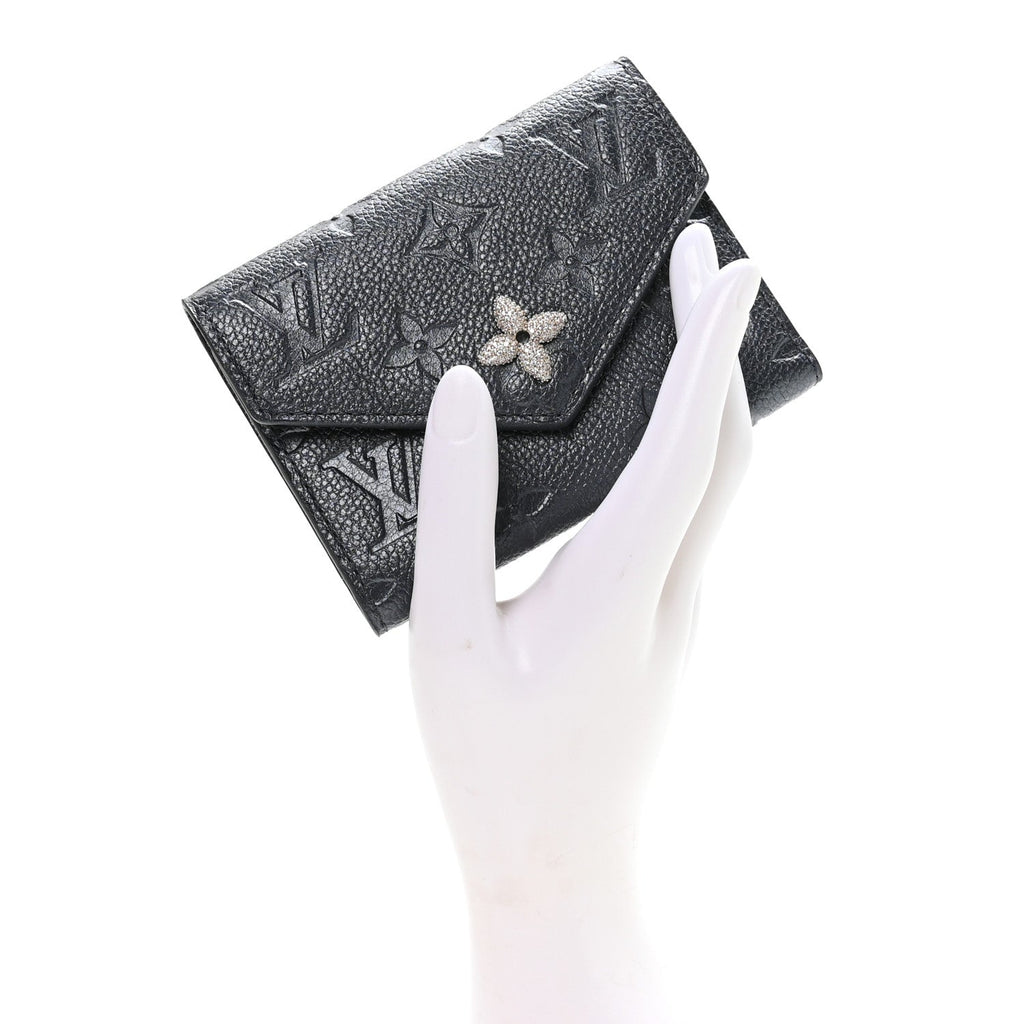 Louis Vuitton Empreinte Monogram Flower Victorine Wallet Navy Blue