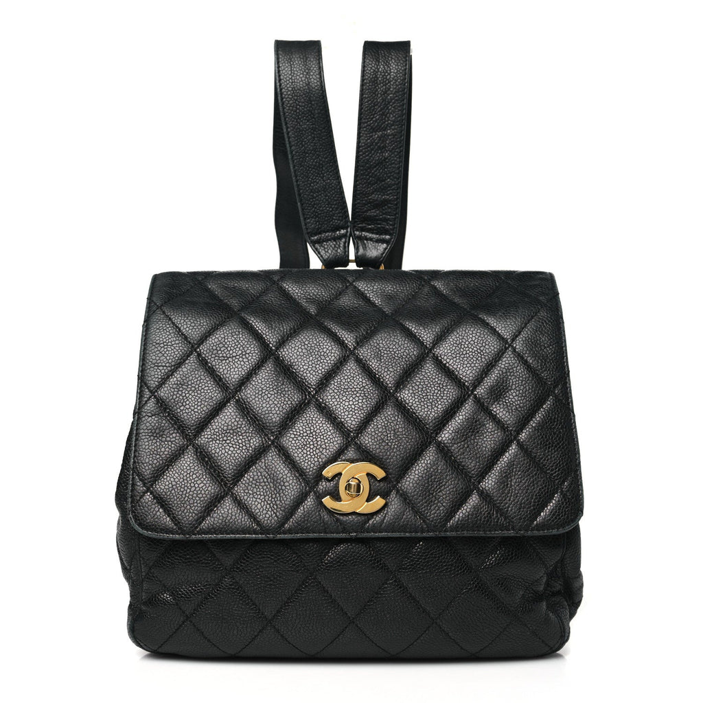 Chanel Caviar Quilted Backpack Black