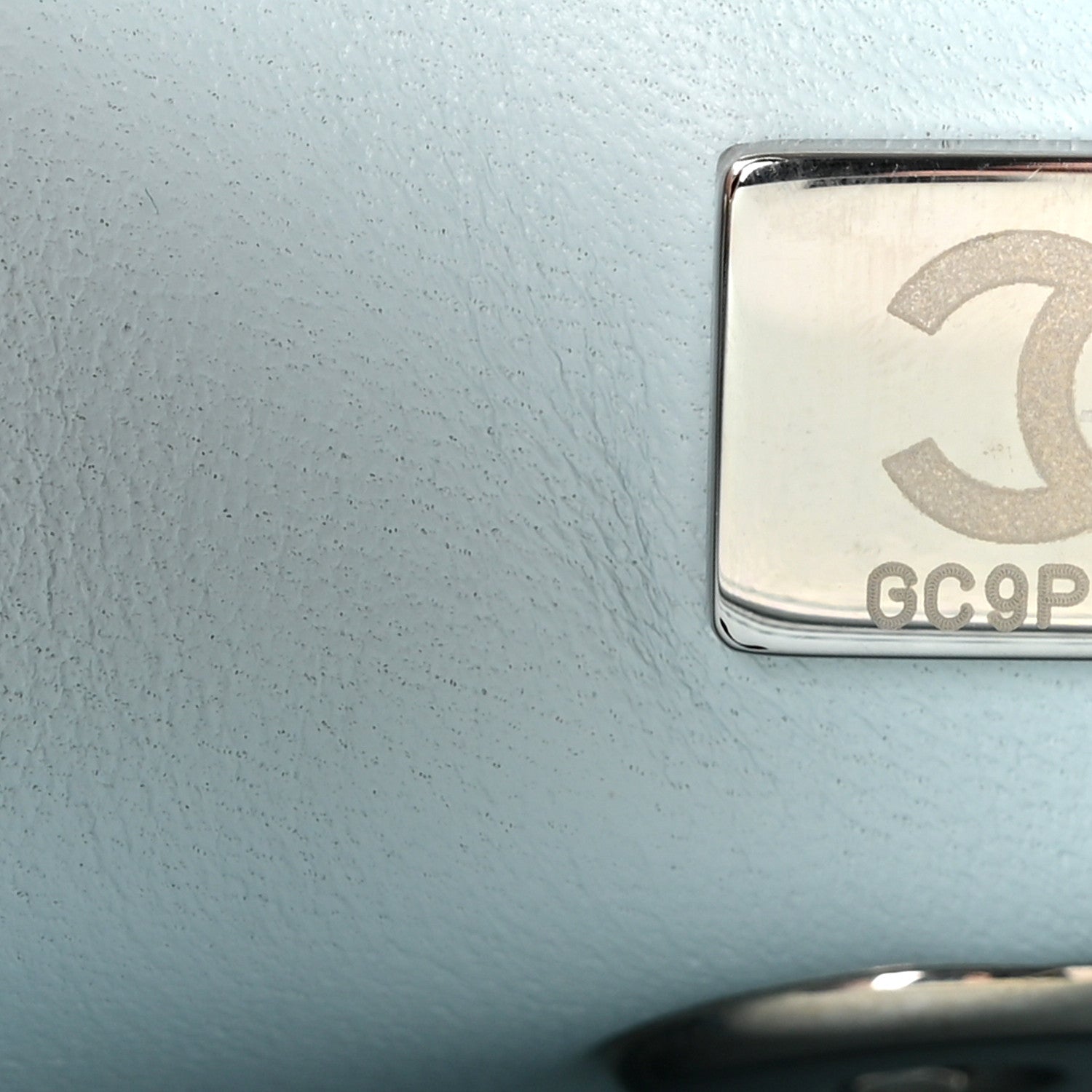 Chanel Iridescent Caviar Quilted Extra Mini Coco Handle Flap Light Blue