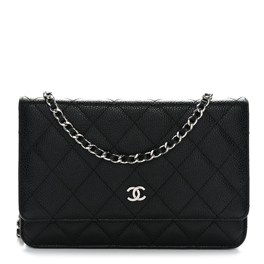 Chanel Caviar Quilted Wallet on Chain WOC Black