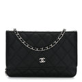 Chanel Caviar Quilted Wallet on Chain WOC Black