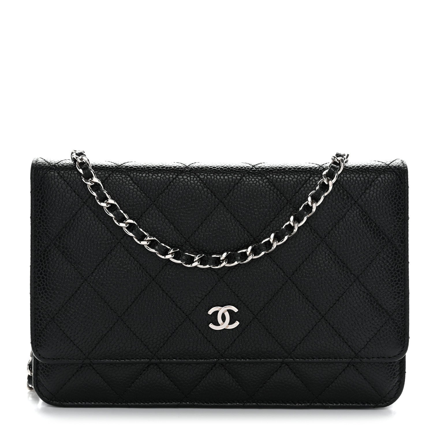 Chanel Caviar Quilted Wallet on Chain WOC Black