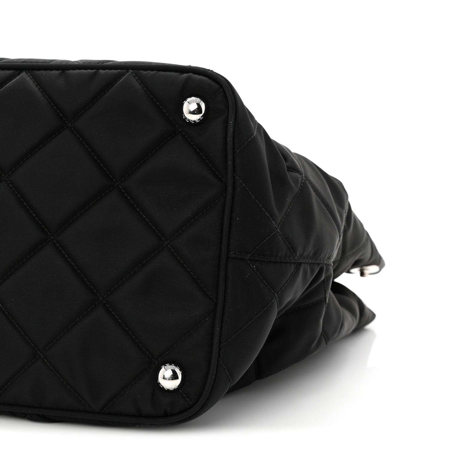 Prada Nylon Tessuto Impuntu Quilted Tote Black