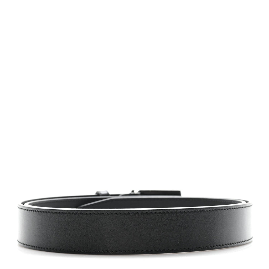 Gucci Plutone Calfskin Plaque GG 30mm Belt 100 40 Black