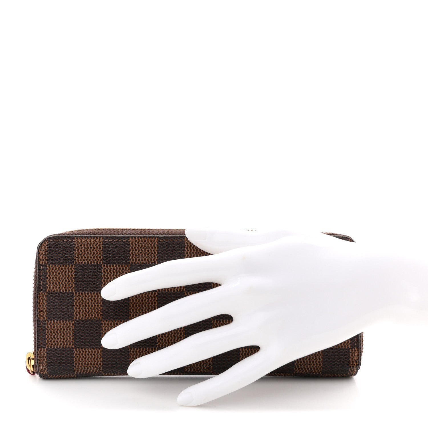 Louis Vuitton Damier Ebene Clemence Wallet Cherry