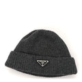 Prada Wool Cashmere Beanie Hat Grey