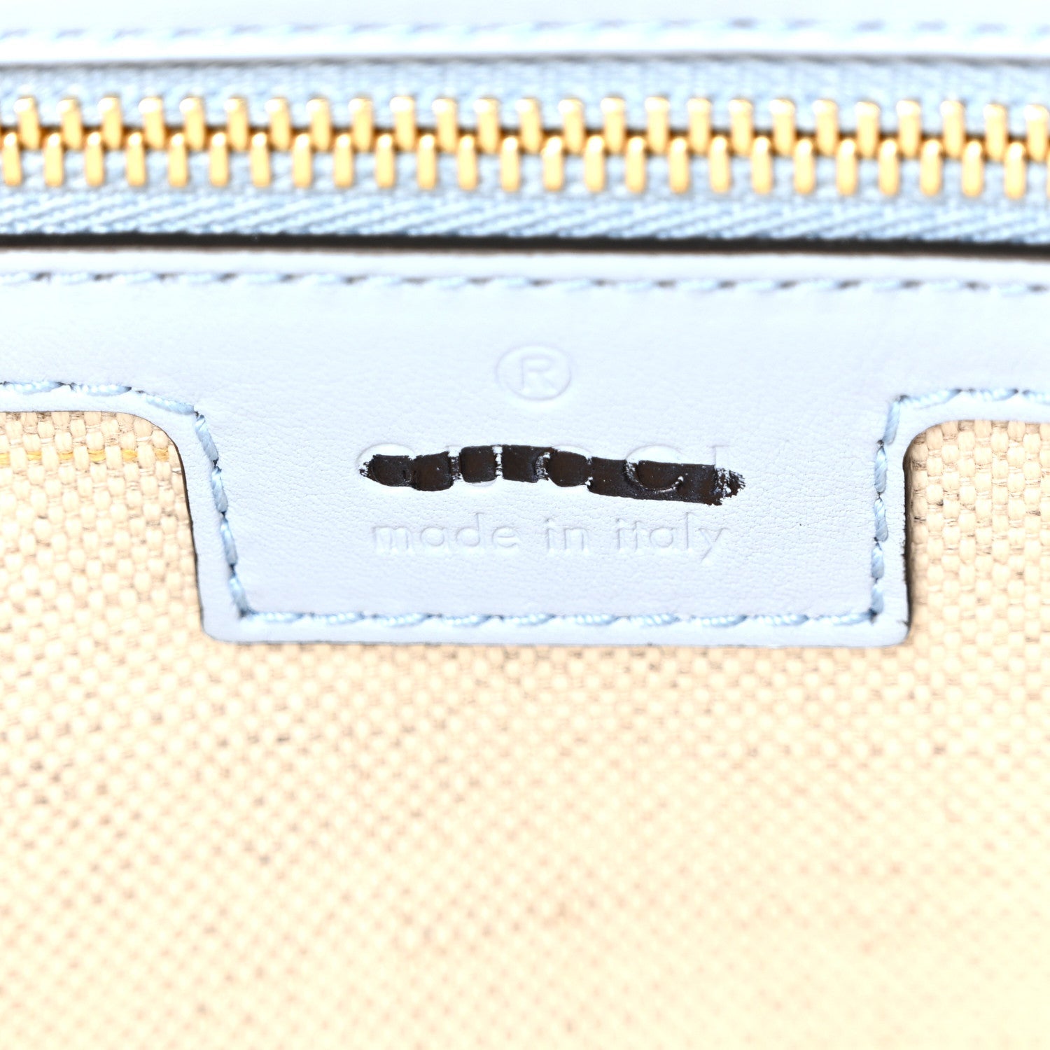 Gucci Roxy Calfskin Medium Blondie Top Handle Bag Cloudy Blue
