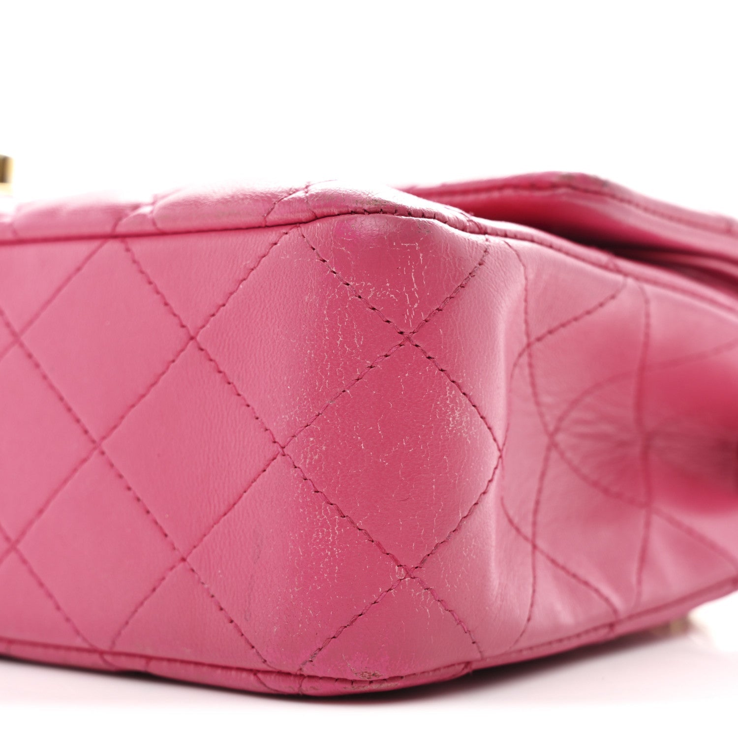 Chanel Lambskin Quilted Medium Double Flap Fuchsia