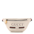 Gucci Grained Calfskin Small Logo Belt Bag White