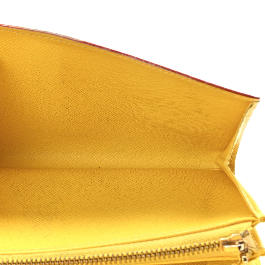 Louis Vuitton Monogram Multicolor Sarah Wallet White Citron