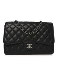Chanel Caviar Quilted Jumbo Single Flap Black
