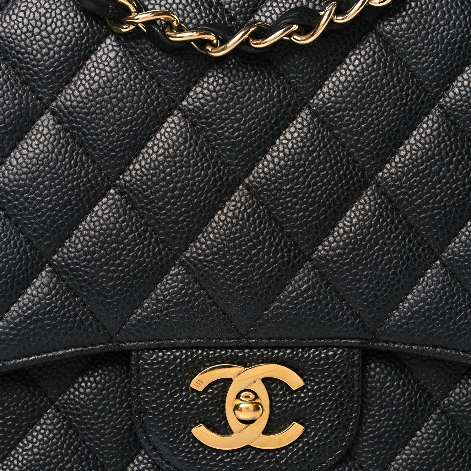 Chanel Caviar Quilted Jumbo Single Flap Black