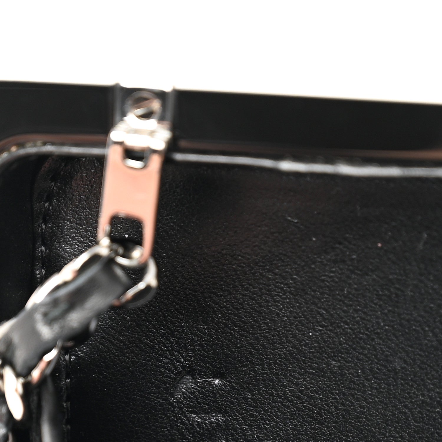 Chanel Plexiglass Barcode Boy Brick Lego Clutch Black