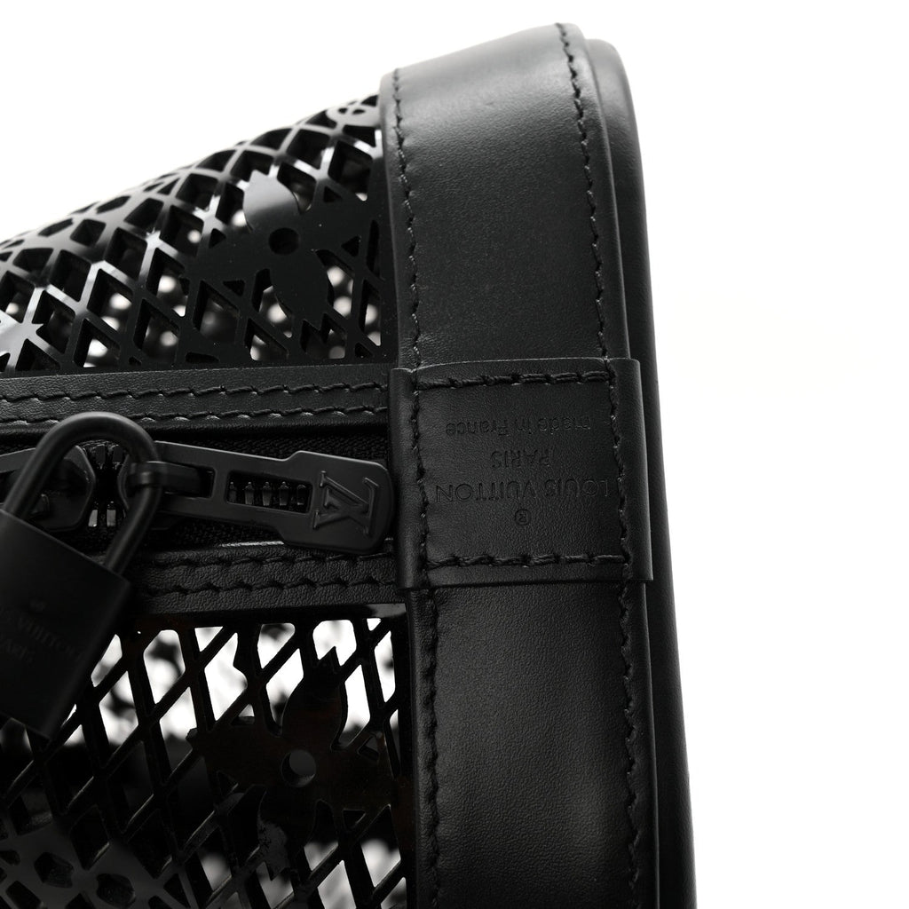 Louis Vuitton Patent Calfskin Laced Monogram Alma PM Black