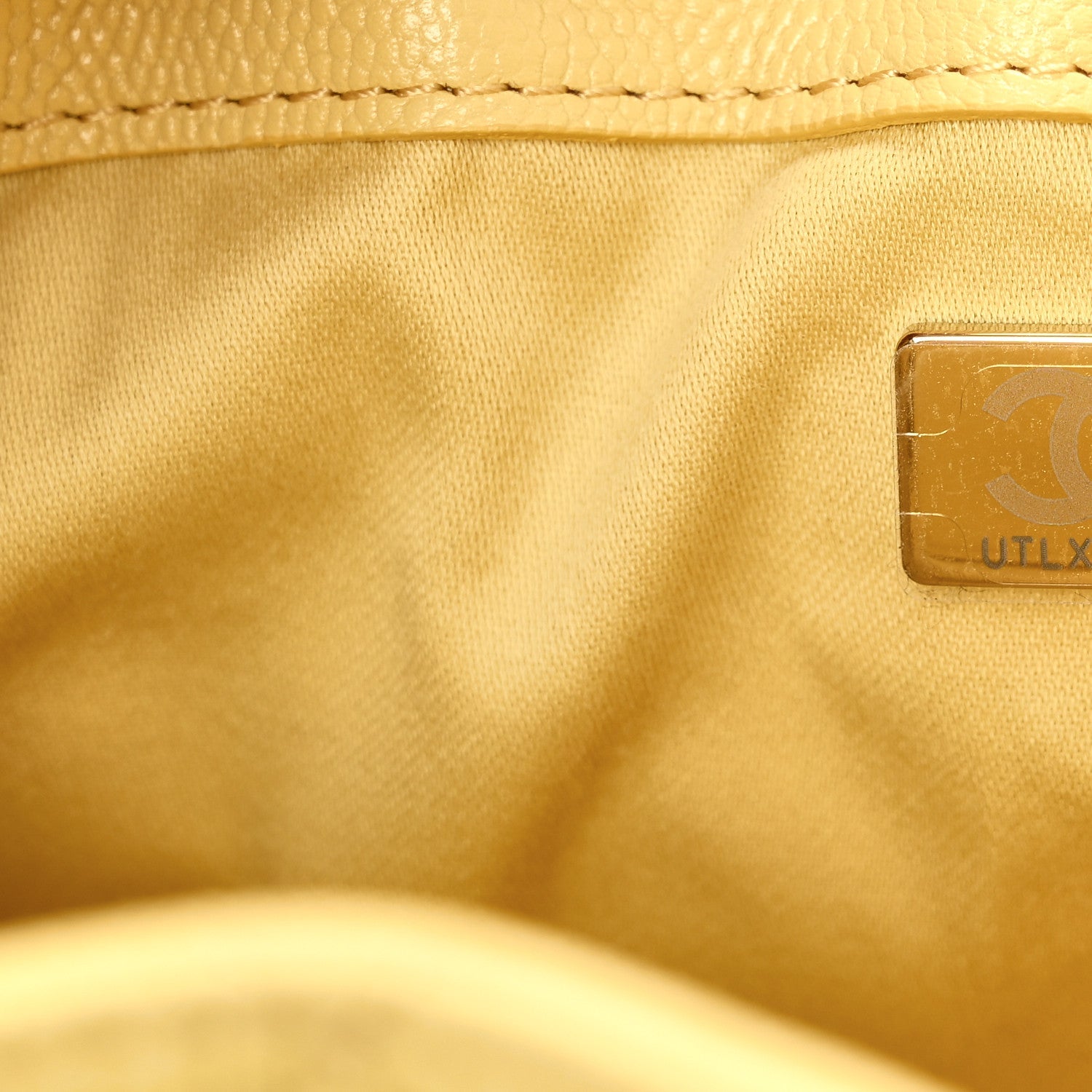 Chanel Caviar Quilted Mini Chanel 25 Handbag Yellow