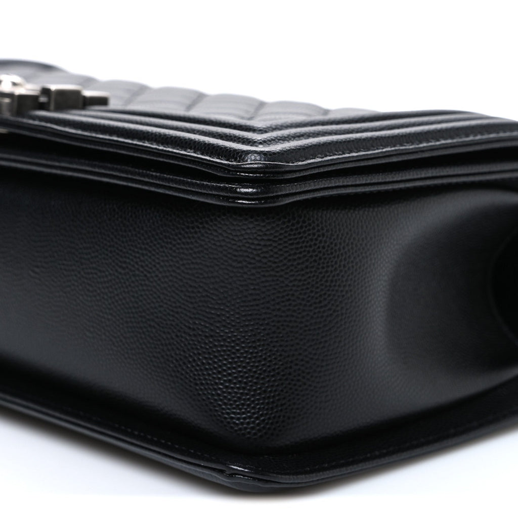 Chanel Caviar Quilted Medium Boy Flap Black