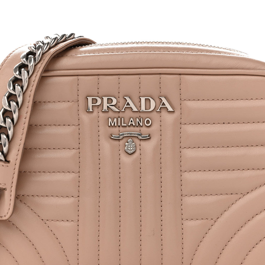 Prada Soft Calfskin Diagramme Camera Bag Cipria