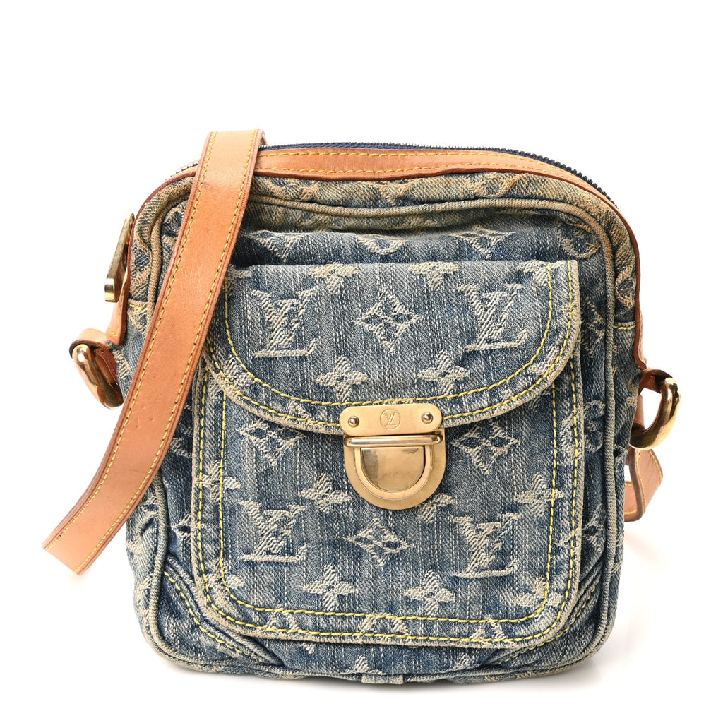 Louis Vuitton Denim Camera Bag Blue