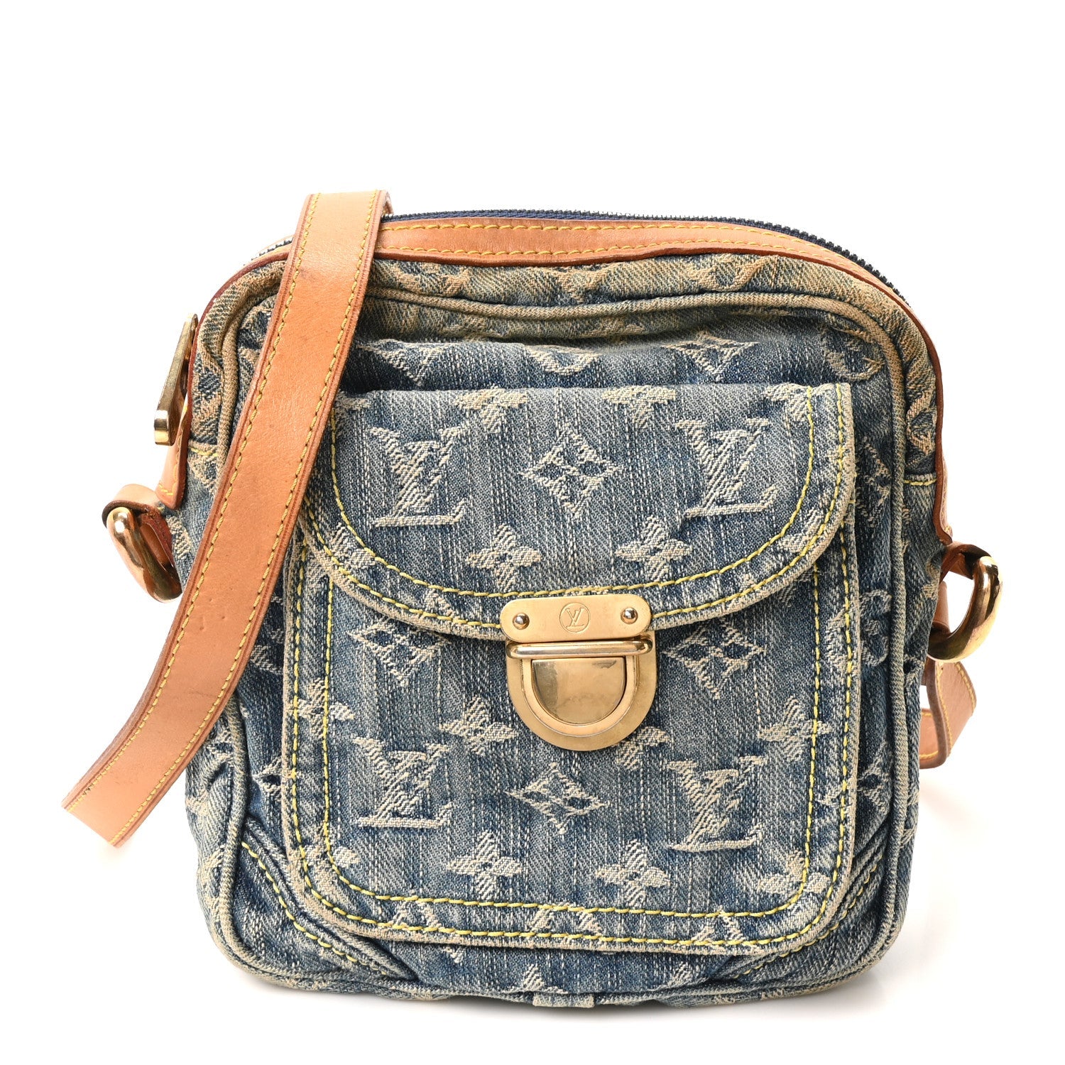 Louis Vuitton Denim Camera Bag Blue