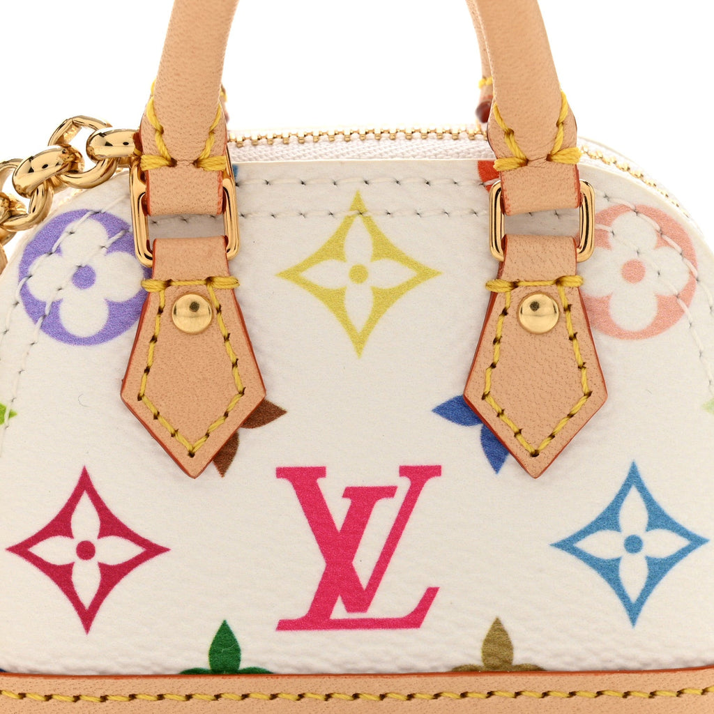 Louis Vuitton LV x TM Monogram Multicolor Micro Alma Bag Charm White