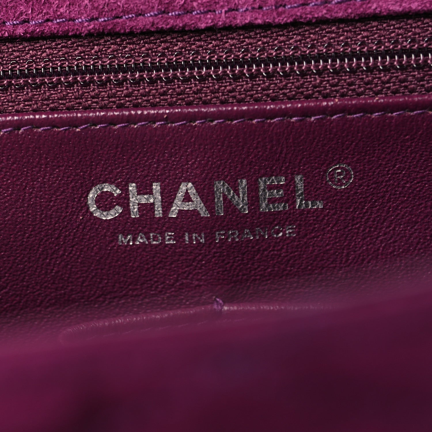 Chanel Suede Lambskin Scallop Quilted Medium Pagoda Flap Purple