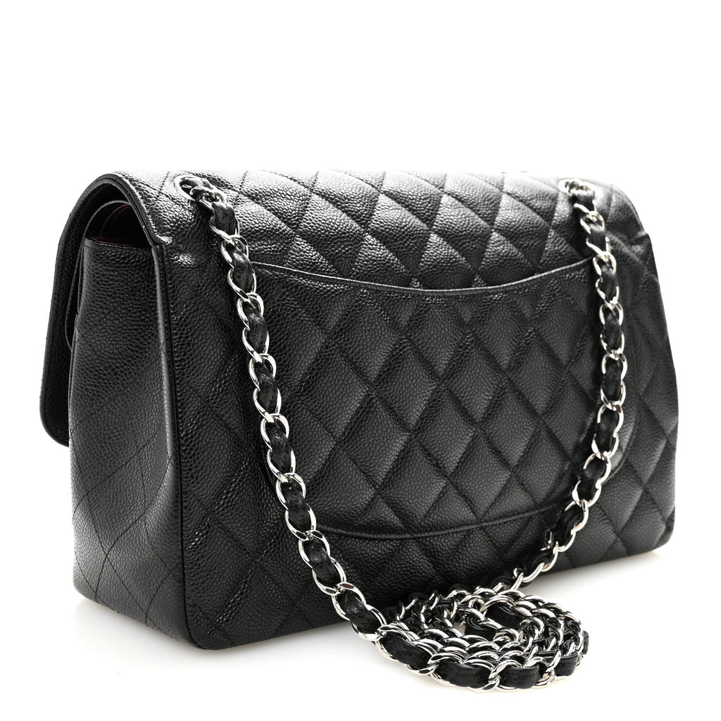 Chanel Caviar Quilted Jumbo Double Flap Black