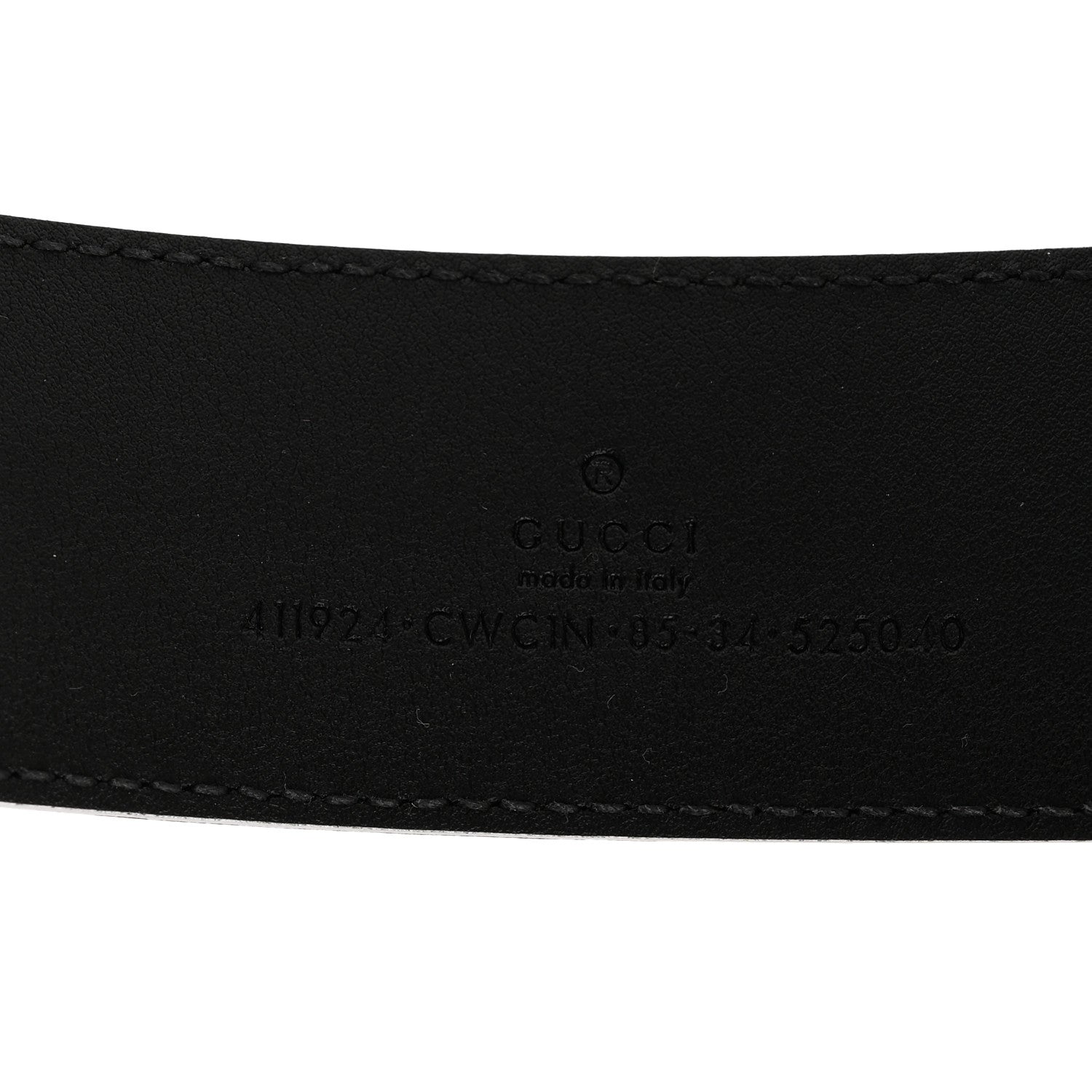 Gucci Guccissima Signature Interlocking G 40mm Belt 85 34 Black