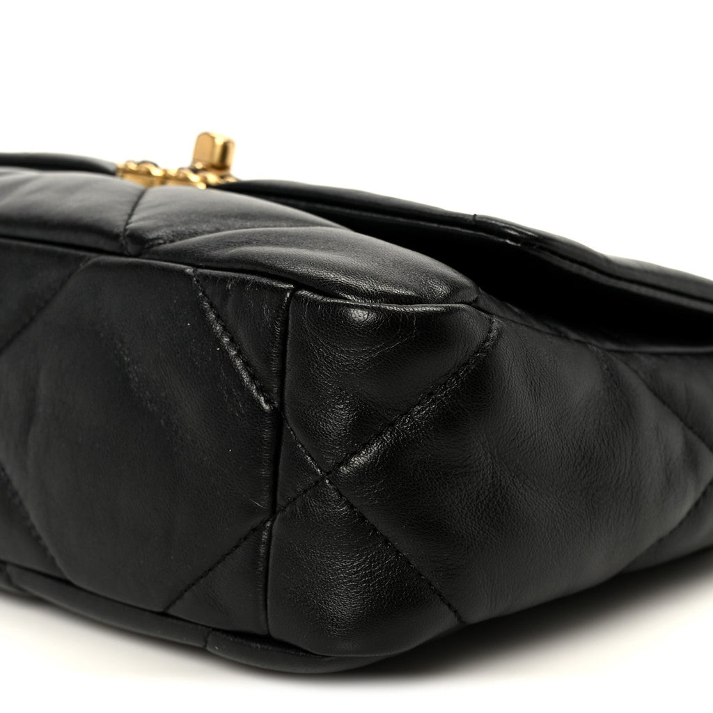 Chanel Lambskin Quilted Medium Chanel 19 Flap Black