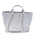 Chanel Caviar Studded Small Deauville Tote Grey
