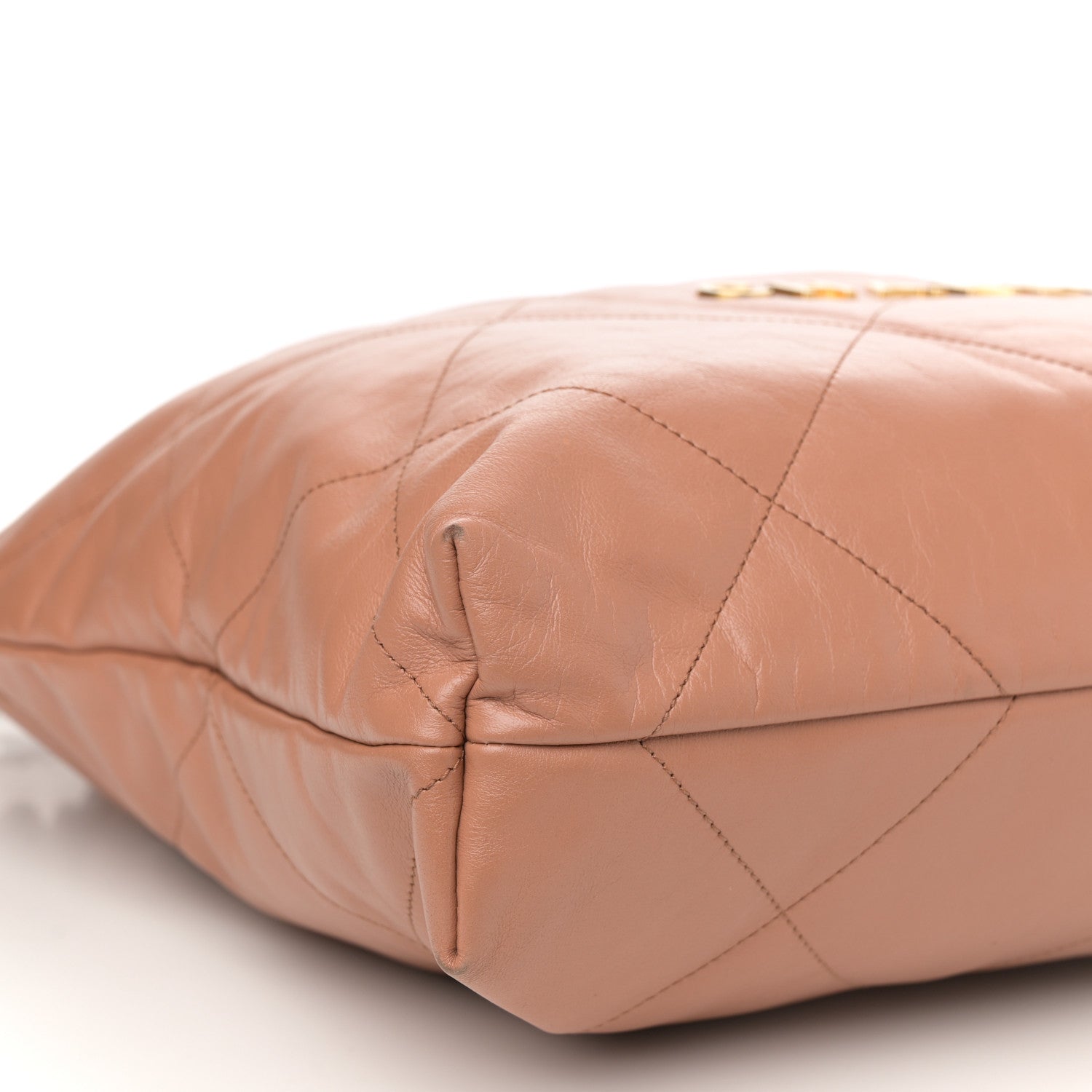Chanel Shiny Calfskin Quilted Chanel 22 Brown
