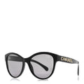 Acetate Pantos Logo Polarized Sunglasses 5458 Black
