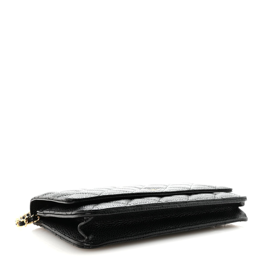 Chanel Caviar Quilted Wallet On Chain WOC Black