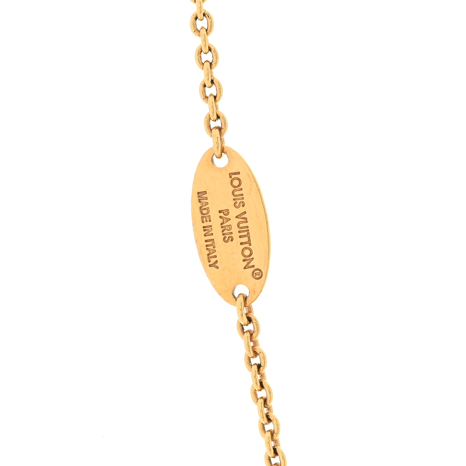 Louis Vuitton Metal GO-14 Necklace Gold