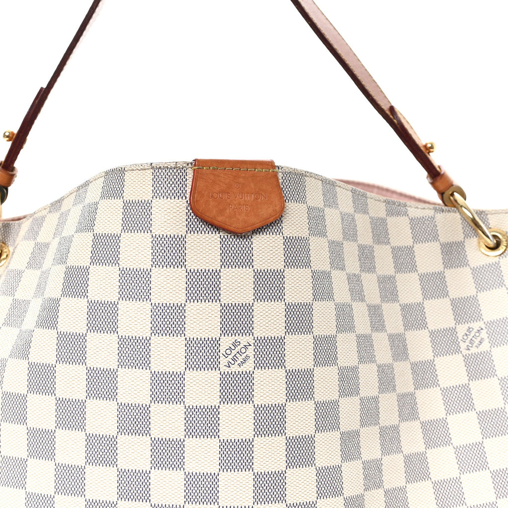 Louis Vuitton Damier Azur Graceful MM Rose Ballerine
