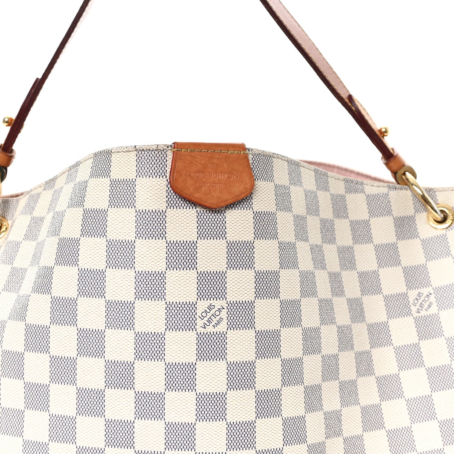 Louis Vuitton Damier Azur Graceful MM Rose Ballerine