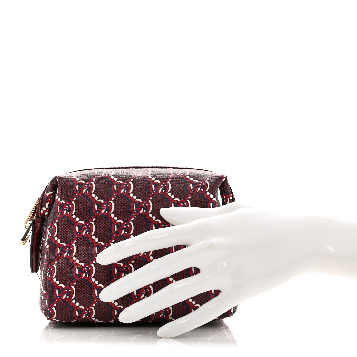 Gucci GG Supreme Shadow Toiletry Pouch Rosso Ancora Red