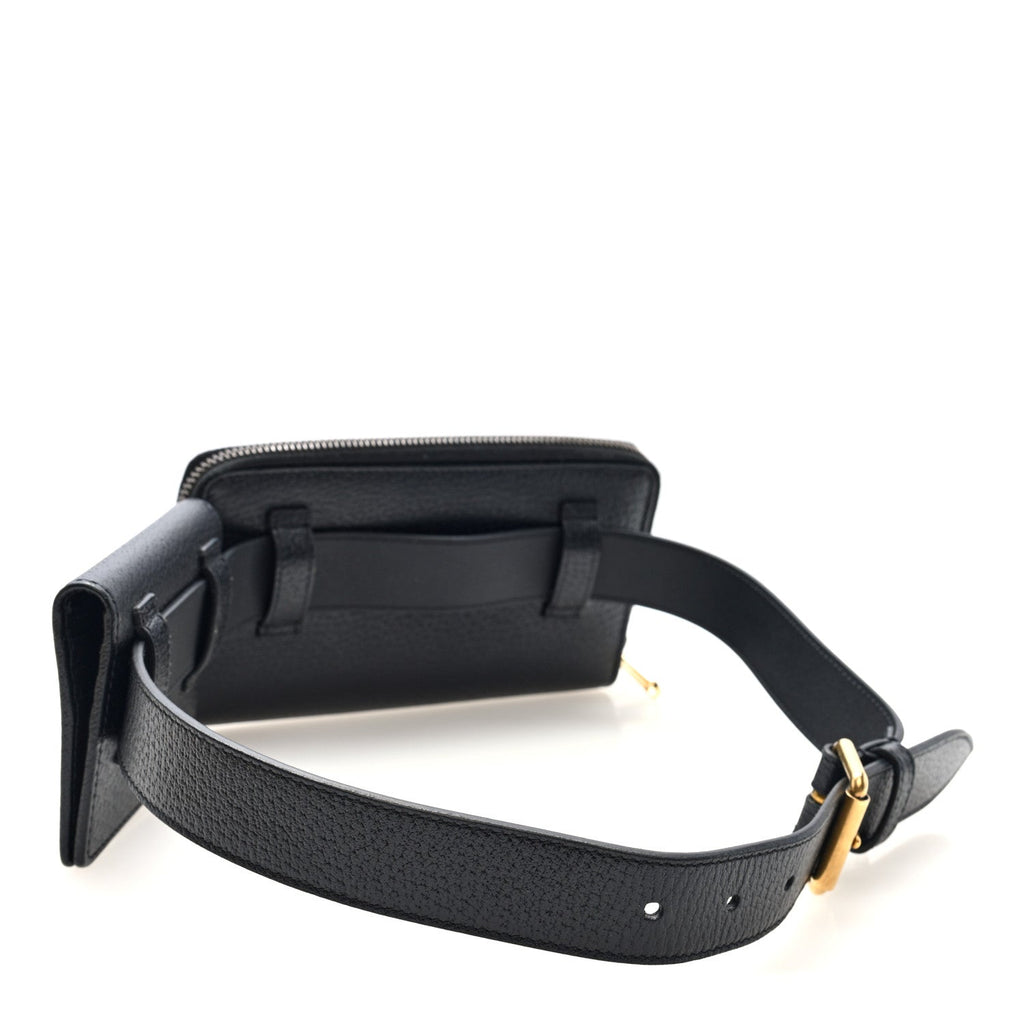 Gucci Calfskin GG Marmont Double Belt Bag 70 28 Black