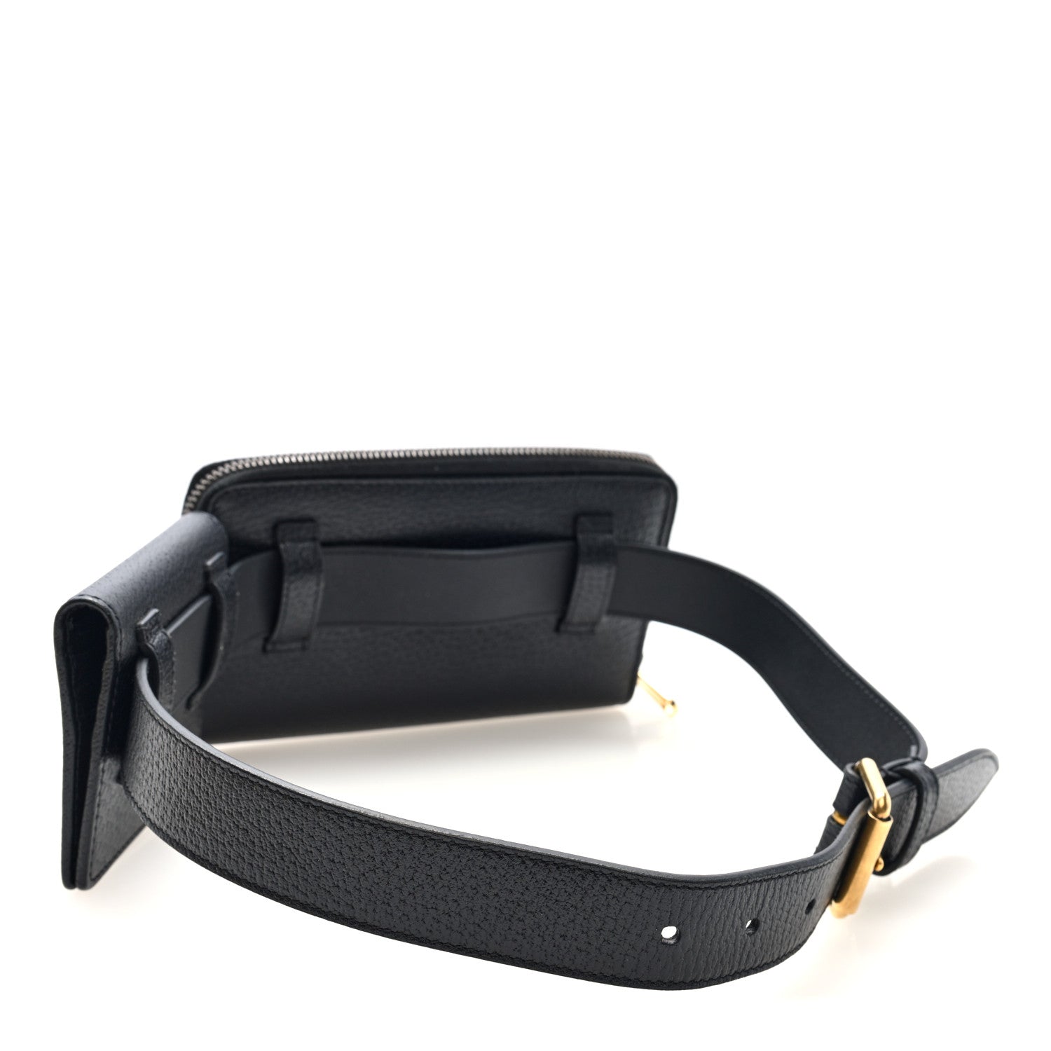 Gucci Calfskin GG Marmont Double Belt Bag 70 28 Black