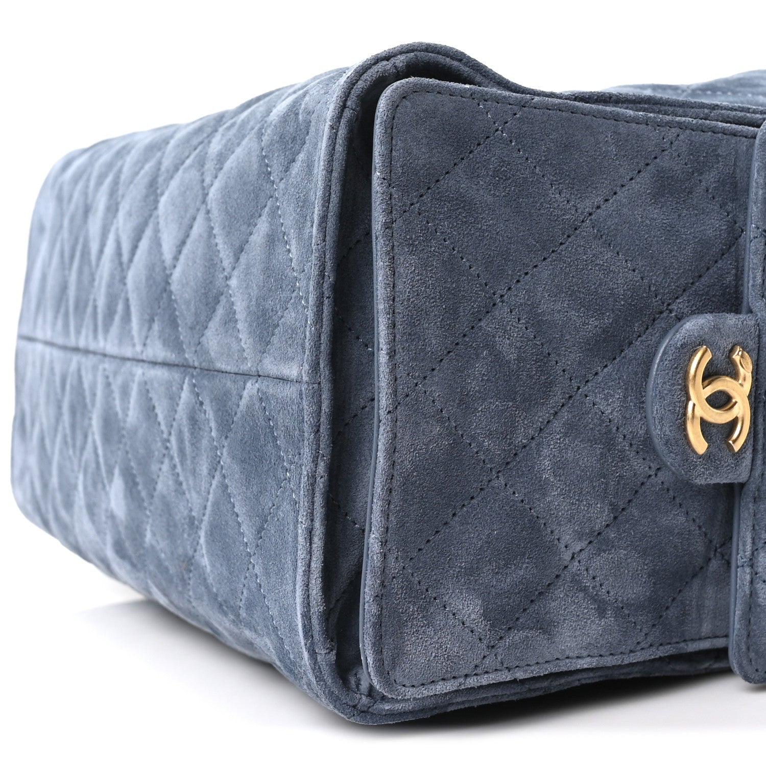 Chanel Suede Quilted Medium Chanel 25 Handbag Blue