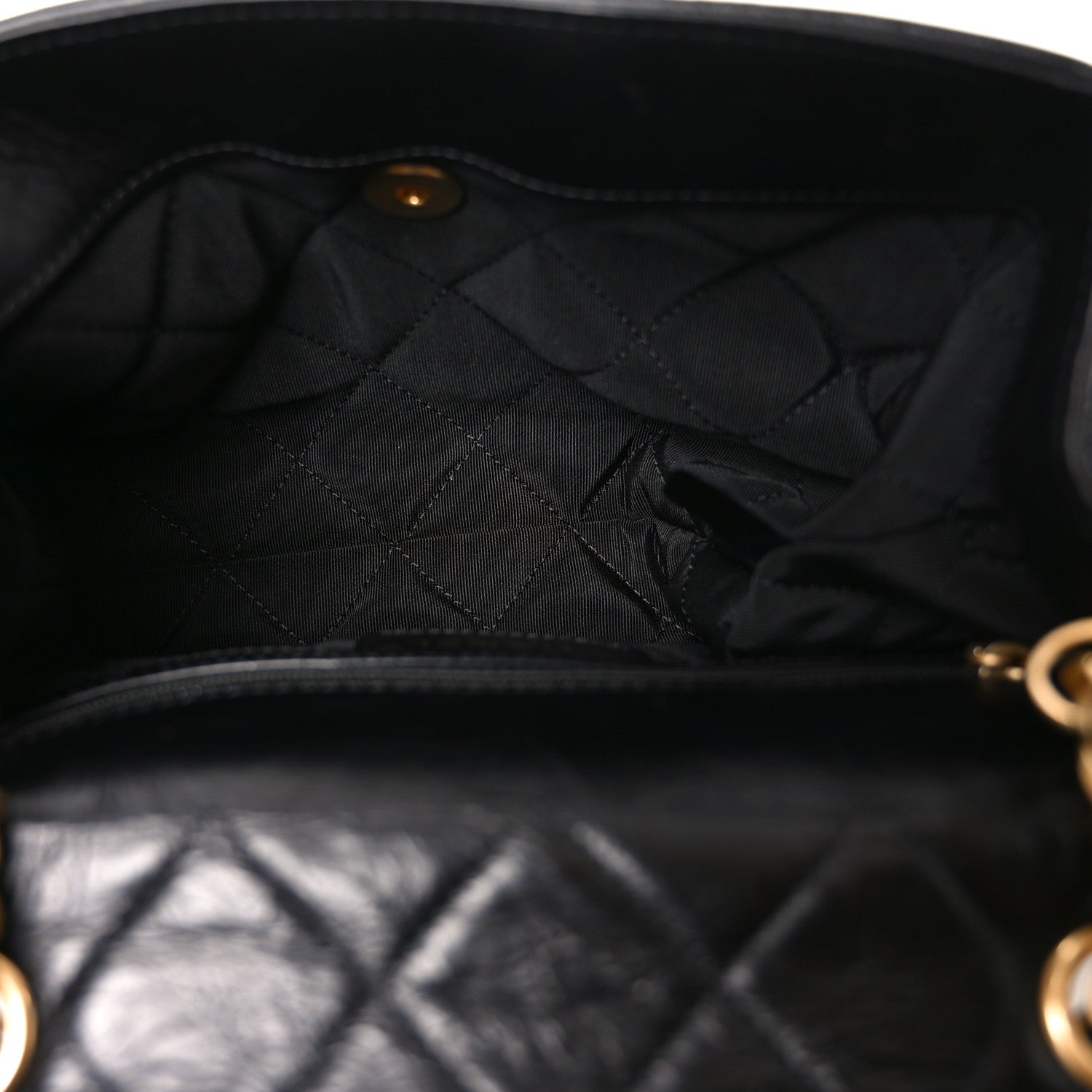 Chanel Crumbled Calfskin Embossed Flap Black
