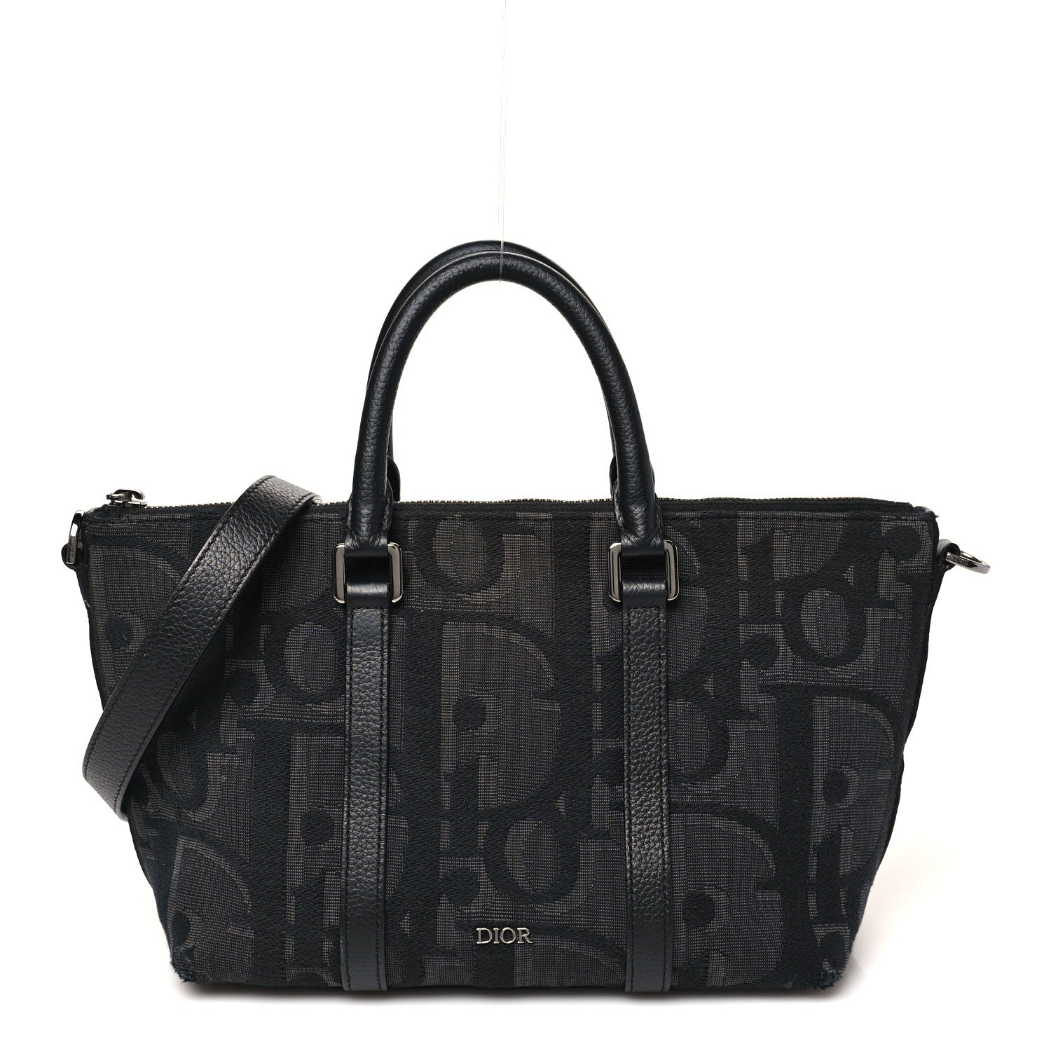 Christian Dior Maxi Oblique Jacquard Weekender 25 Black