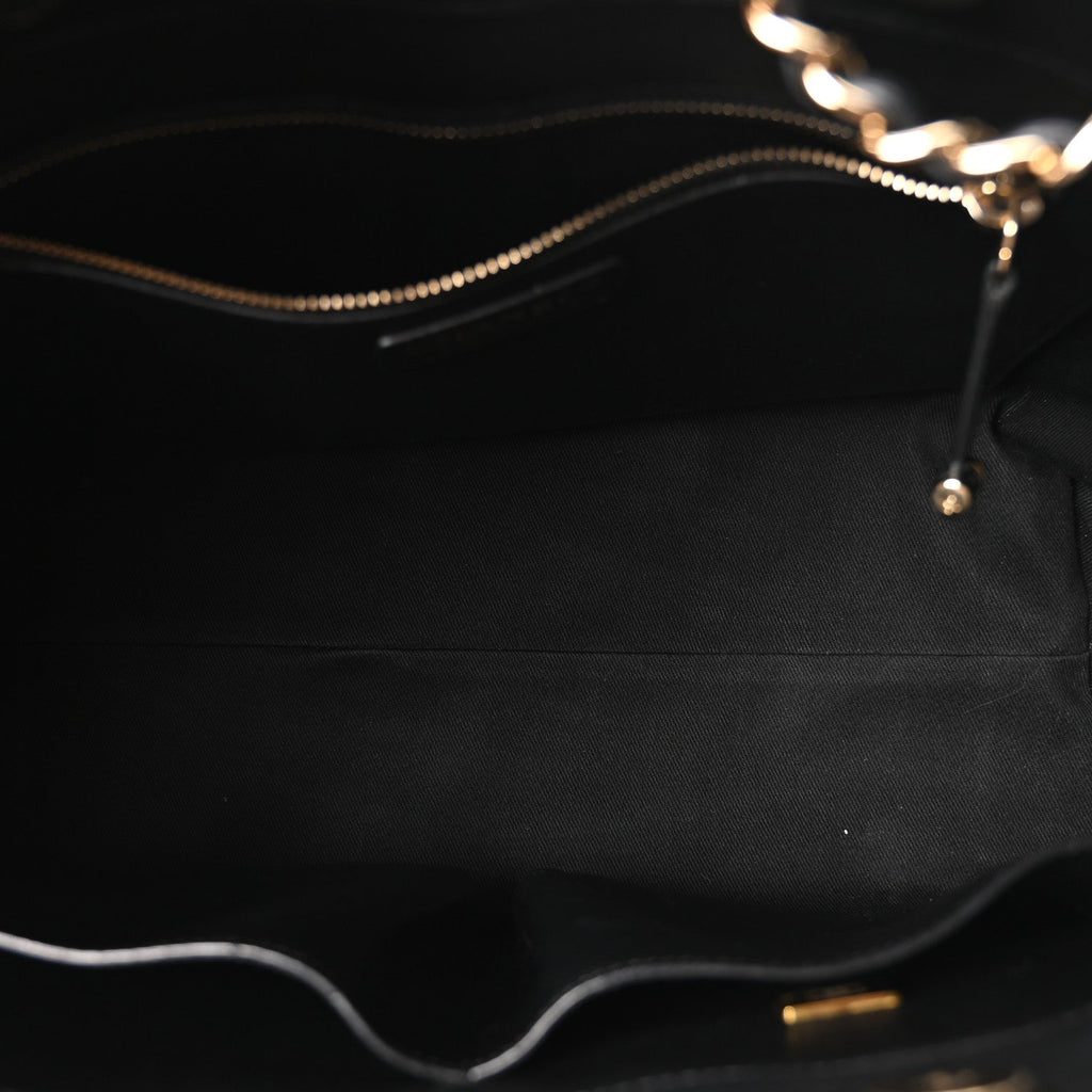 Chanel Caviar Quilted Small Shopping Tote Black