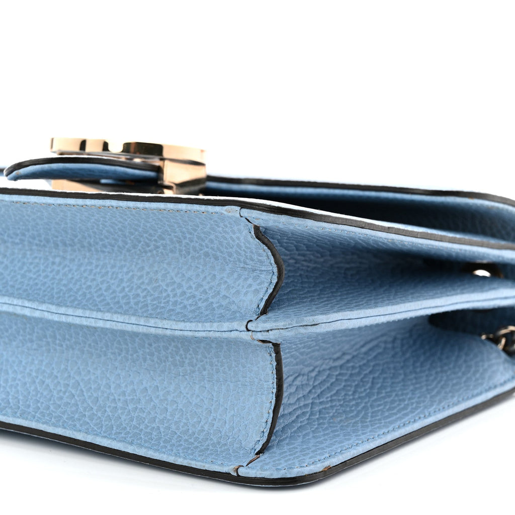 Gucci Dollar Calfskin Small Interlocking G Shoulder Bag Mineral Blue