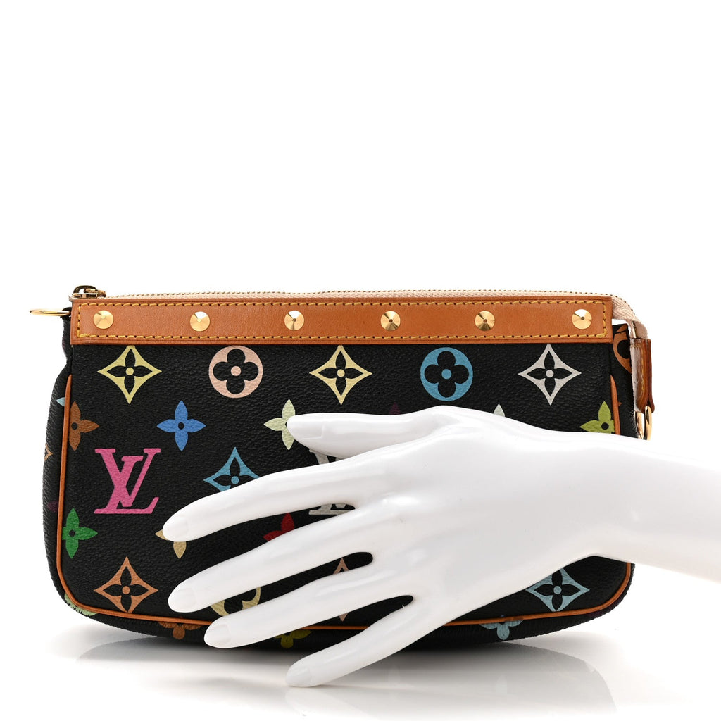Louis Vuitton Monogram Multicolor Pochette Accessories Black